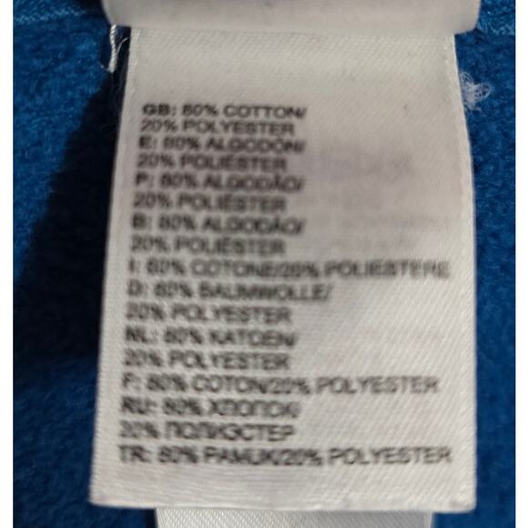 The North Face Full Zip Hoodie Peacock Print Blue Size Medium - Picture 3 of 4